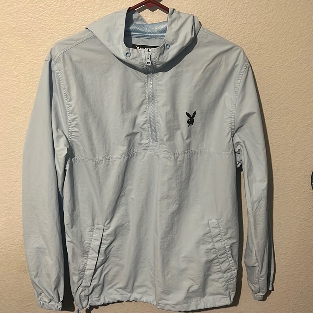 Light blue playboy windbreaker jacket- used but great condition